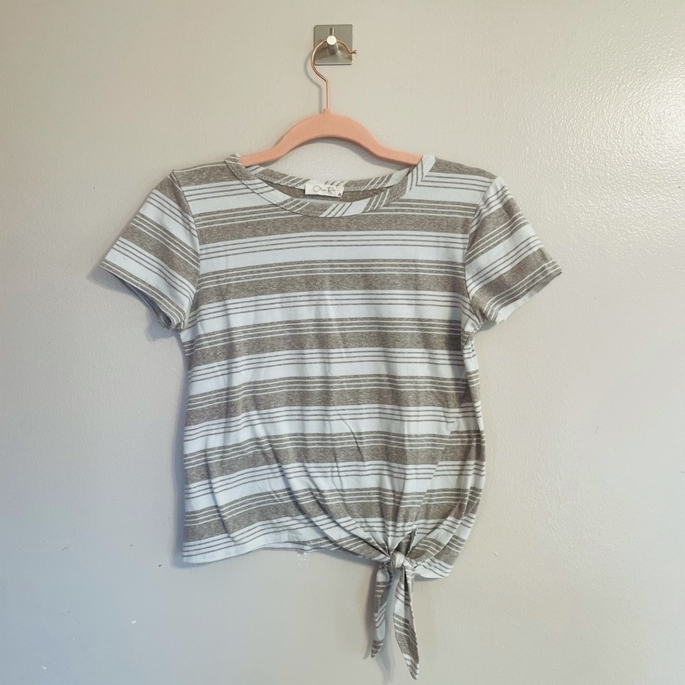 olivia Rae Striped Short Sleeve Top